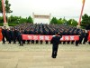 学员们在中国甲午战争博物馆门前庄严宣誓